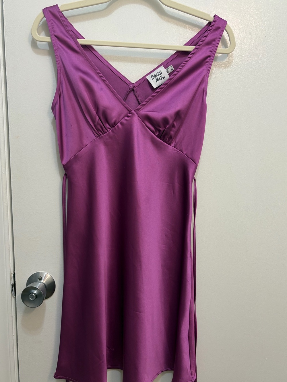 Princess Polly Women’s Satin Slip Dress - Fuchsia - Picture 4 of 4